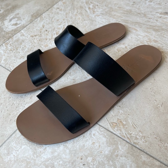 J. Crew Double Strap Black Sandals Women’s Size 9 - Picture 4 of 10